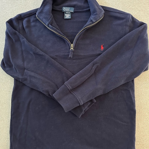 Polo Ralph Lauren Big Boy Cotton Quarter-Zip Pullover Sweatshirt - Picture 2 of 4